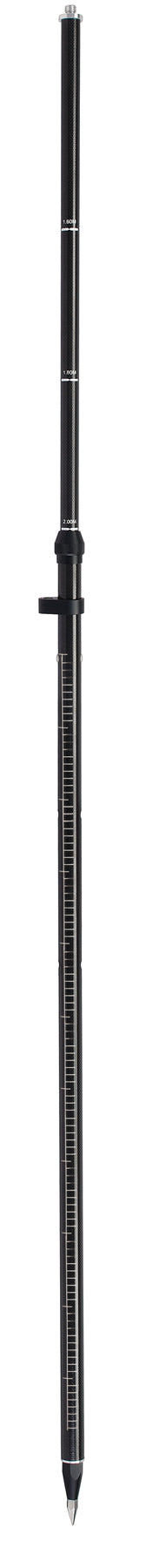 SitePro 2.2 Meter Carbon Fiber Rover Rod, 3 Position Snap-Lock, 10ths