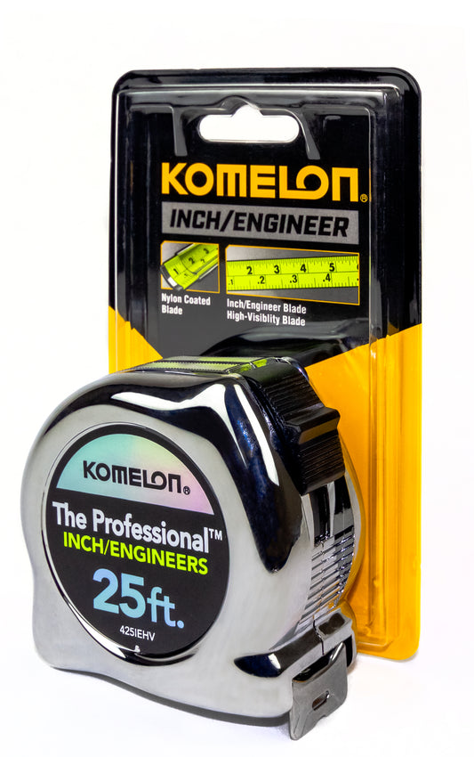 Komelon Pocket Tape Chrome (IE) 10ths/Inches