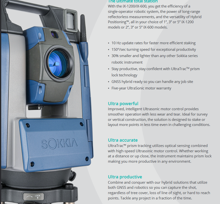 Sokkia iX Series Robotic Total Station